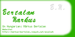 bertalan markus business card