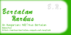 bertalan markus business card